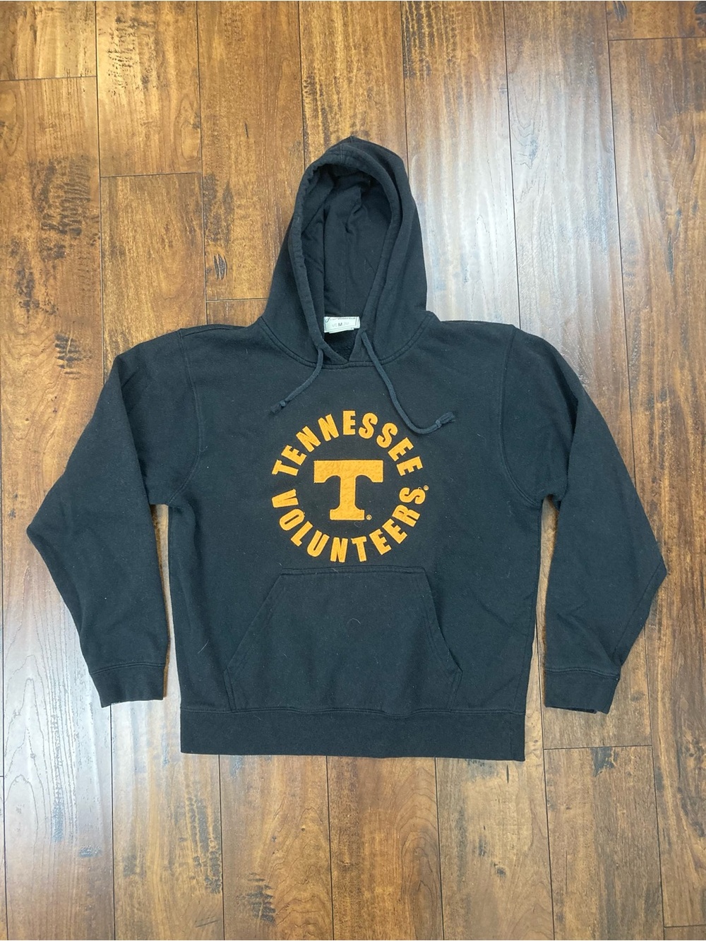 TENNESSEE VOLUNTEERS Hoodie Black / Orange Embroidered J. America Size MED